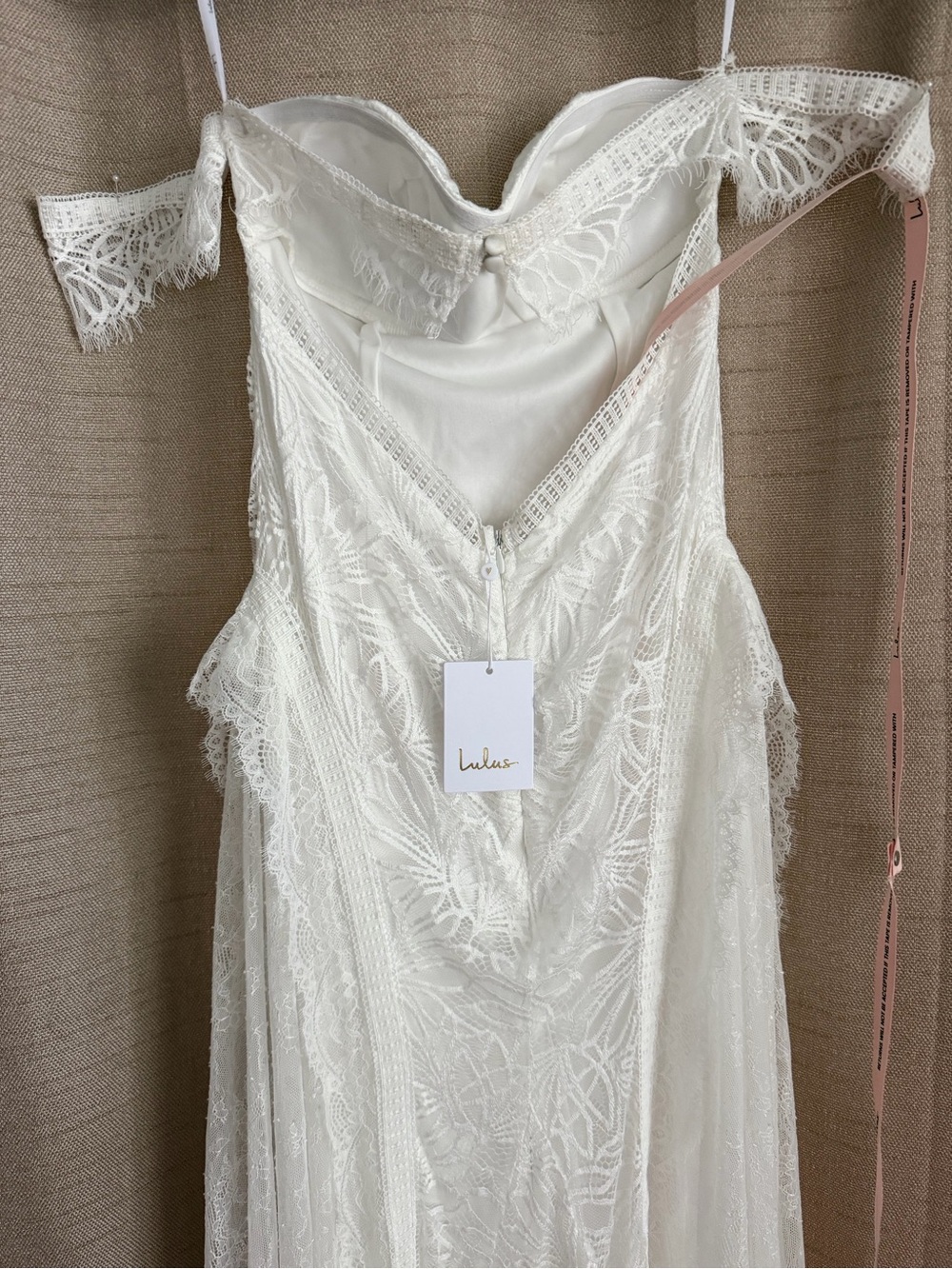 Lulu's Faye White Embroidered Lace Gown - Picture 8 of 8